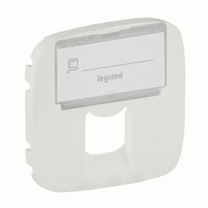 Накладка розетки Legrand Valena Allure RJ11/RJ45 поле для тексту перли