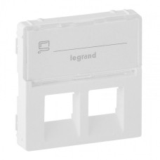 Накладка розетки Legrand Valena Life RJ11+RJ45 поле для текста белый