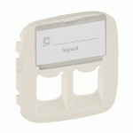 Накладка розетки Legrand Valena Allure RJ11 + RJ45 поле для тексту слонова кістка