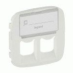 Накладка розетки Legrand Valena Allure RJ11 + RJ45 поле для тексту перли