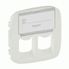 Накладка розетки Legrand Valena Allure RJ11 + RJ45 поле для тексту перли