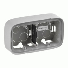Коробка накладного монтажа Legrand Valena Allure 2-постовая алюминий