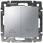 Выключатель для жалюзи Legrand Valena с электрической блокировкой алюминий