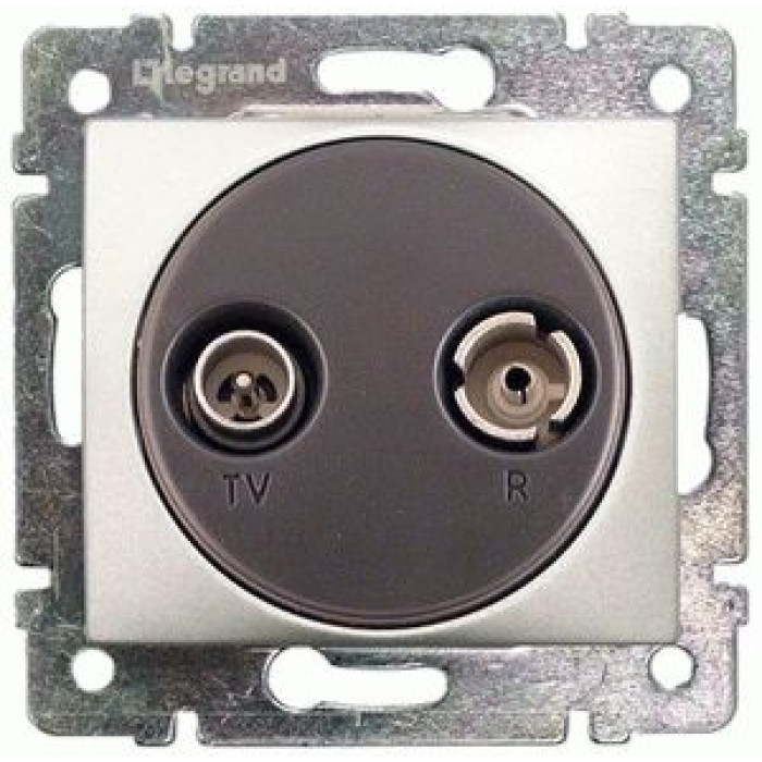Розетка телевізійна Legrand Valena TV-R 10 дБ кінцева алюміній