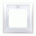 Рамка Legrand Valena 1-постовая с крышкой IP44 алюминий