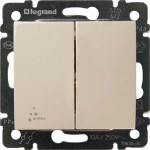 Механизм проходного 2-кл. выключателя Valena IP44 слоновая кость