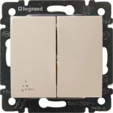 Механизм проходного 2-кл. выключателя Valena IP44 слоновая кость