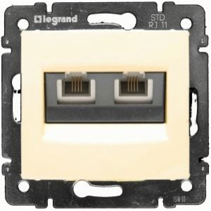 Розетка телефонна Legrand Valena 2хRJ11 кат. 3 слонова кістка