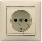 Розетка Legrand Valena із заземленням з механізмом виштовхування вилки слонова кістка