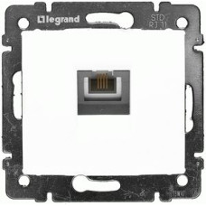 Механизм розетки телефонной RJ-11 Valena белая
