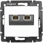 Розетка телефонна Legrand Valena 2хRJ11 кат. 3 білий