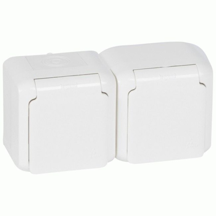 Розетка 2X2К+З Legrand Forix белая