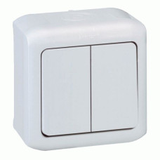 Вимикач Legrand Forix 2 кл. прохідний IP44 сірий