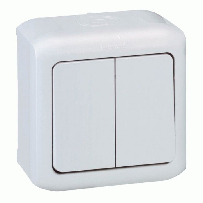Выключатель Legrand Forix 2 кл. IP44 серый