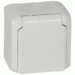 Розетка 2К+З Legrand Forix серая