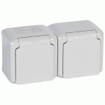 Розетка 2X2К+З Legrand Forix серая