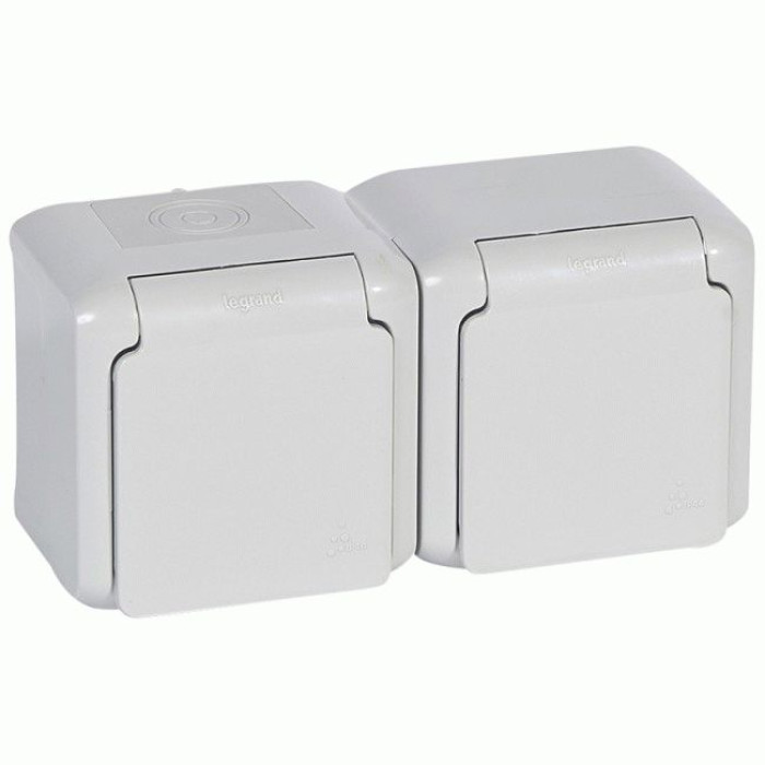 Розетка 2X2К+З Legrand Forix серая