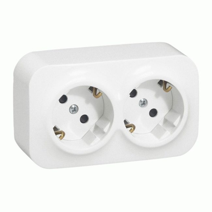 Розетка 2X2К+З Legrand Forix белая