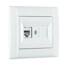 Розетка Makel Defne комп'ютерна RJ45 білий (42001035)