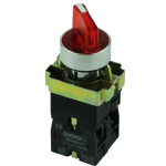 Перемикач секторний ENERGIO XB2-BK2465 1-0 з індикатором червоний NO+NC