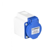 Розетка силова стаціонарна ENERGIO 112 (2P+PE) Schuko 16A 220В IP44