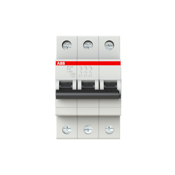 Автоматический выключатель ABB SH203-C6 тип C 6А