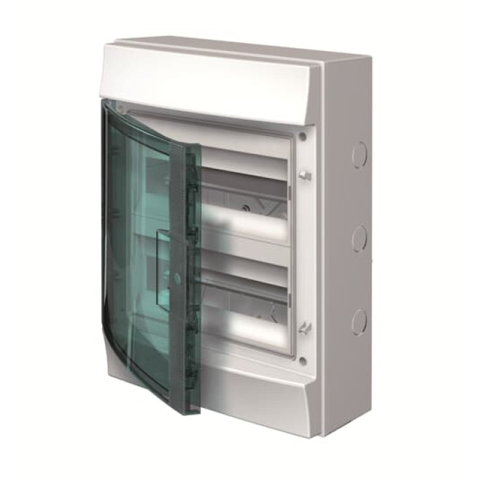 Щит ABB Mistral65 24 модуля IP65 прозрачные двери клеммник навесной (1SLM006502A1204)