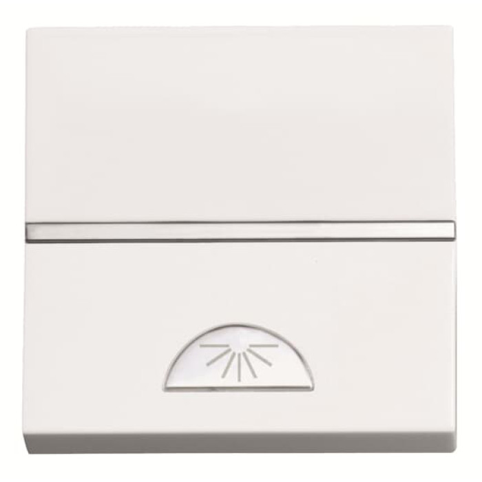 Кнопковий вимикач із символом «Світло» ABB Zenit 2CLA220420N1101 N2204.2 BL (білий)