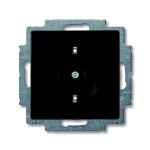 Розетка ABB Basic 55 2CKA002011A6147 2300 EUC-95-507 із заземленням (чорний шато)