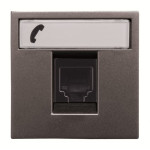 Телефонна розетка ABB Zenit 2CLA221760N1801 N2217.6 AN (антрацит)
