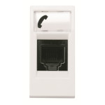 Телефонна розетка ABB Zenit 2CLA211760N1101 N2117.6 BL 1М (білий)