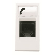 Телефонна розетка ABB Zenit 2CLA211760N1101 N2117.6 BL 1М (білий)