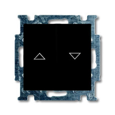 Вимикач жалюзі ABB Basic 55 2CKA001413A1098 2026/4 UC-95-507 (чорний шато)