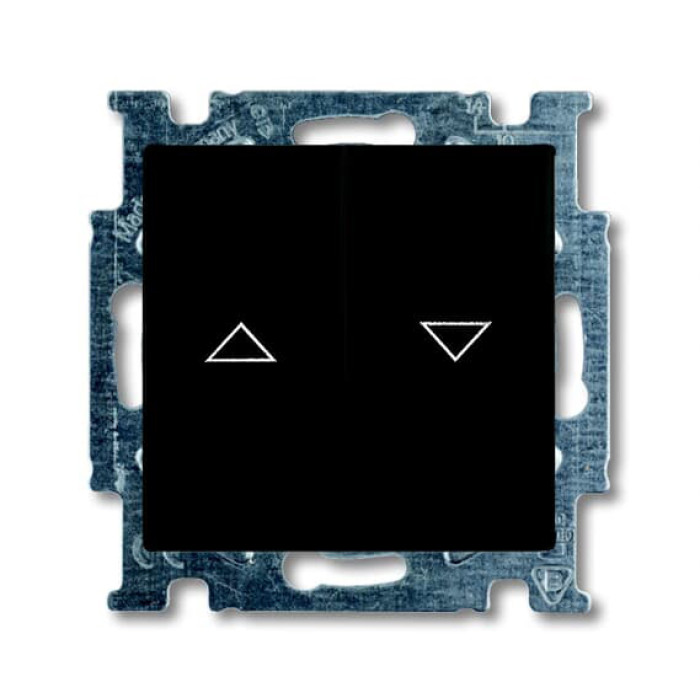 Вимикач жалюзі ABB Basic 55 2CKA001413A1098 2026/4 UC-95-507 (чорний шато)