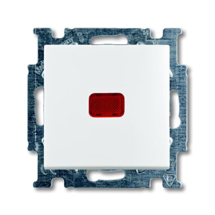 Однокнопковий вимикач з N-клеммою ABB Basic 55 2CKA001012A2143 2006/6 UCK-94-507 (білий)