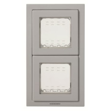 Двомісна рамка ABB Zenit 2CLA327200N1701 N3272 GR IP55 (сіра)
