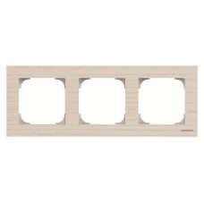 Тримісна рамка ABB Sky 2CLA857300A2001 8573 FR (ясен)
