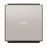 Клавіша вимикача ABB Sky 2CLA850140A1301 8501.4 PL з лінзою 0/I (срібло)
