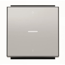 Клавіша вимикача ABB Sky 2CLA850140A1301 8501.4 PL з лінзою 0/I (срібло)