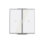 Подвійна клавіша жалюзі ABB серія Sky 2CLA854400A2101 8544 CB біле скло