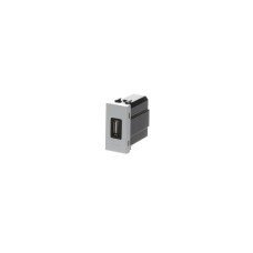 USB розетка ABB Zenit 2CLA218520N1301 N2185.2 PL 2000 мА 1М (срібло)