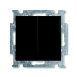 Двокнопковий вимикач ABB Basic 55 2CKA001012A2178 2006/5 UCGL-95-507 з підсвічуванням (чорний шато)
