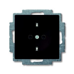 Розетка ABB Basic 55 2CKA002013A5338 20 EUCKS-95-507 із заземленням та зі шторками (чорний шато)
