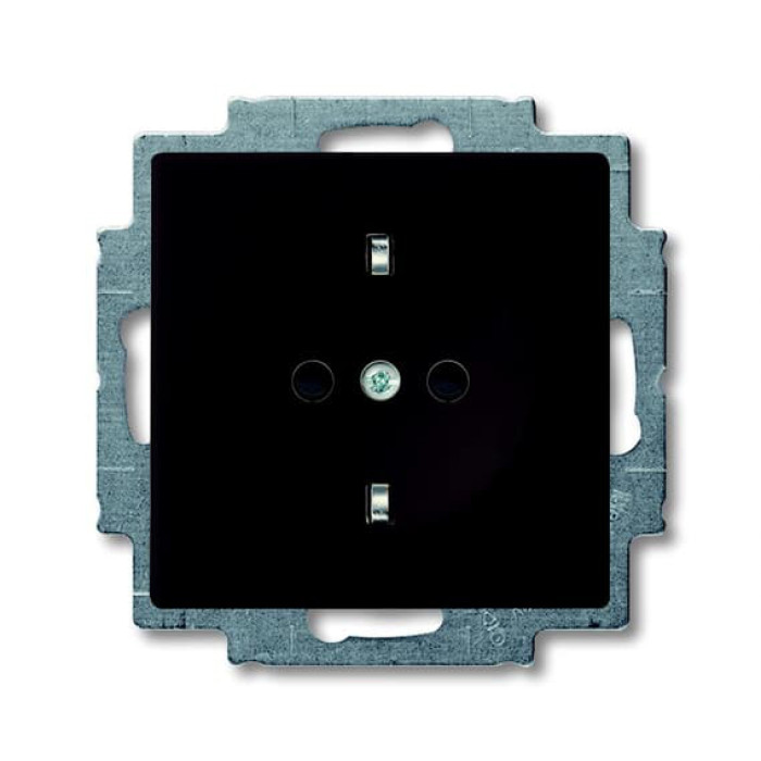 Розетка ABB Basic 55 2CKA002013A5338 20 EUCKS-95-507 із заземленням та зі шторками (чорний шато)
