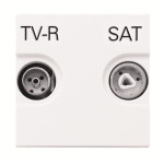 TV-R SAT розетка ABB Zenit 2CLA225130N1101 N2251.3 BL (білий)