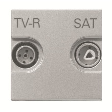 TV-R SAT розетка ABB Zenit 2CLA225130N1301 N2251.3 PL (срібло)
