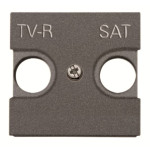 Центральна плата TV-R SAT розетки ABB Zenit 2CLA225010N1801 N2250.1 AN (антрацит)