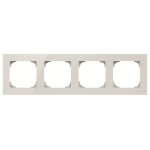 Чотиримісна рамка ABB серія Sky 2CLA857400A3001 8574 CB біле скло