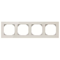 Чотиримісна рамка ABB Sky 2CLA857400A3001 8574 CB (біле скло)