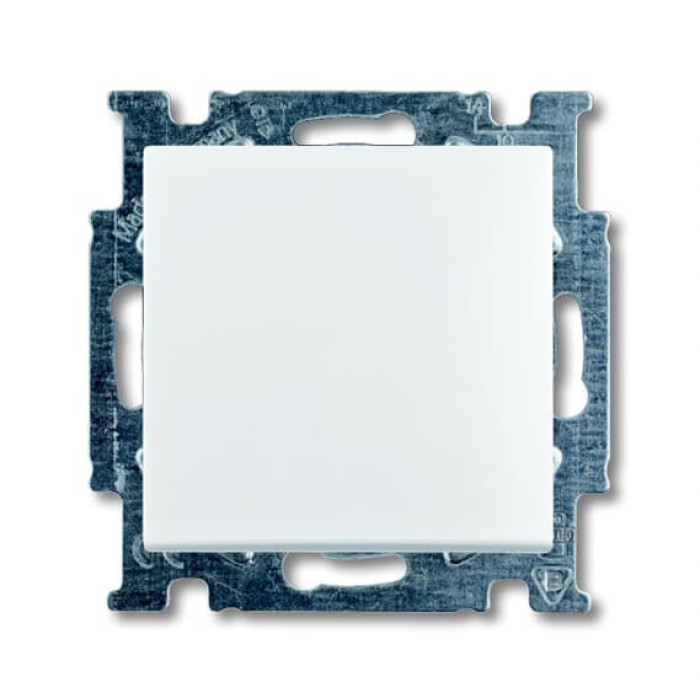 Кнопка ABB basic55 белая 1-кл